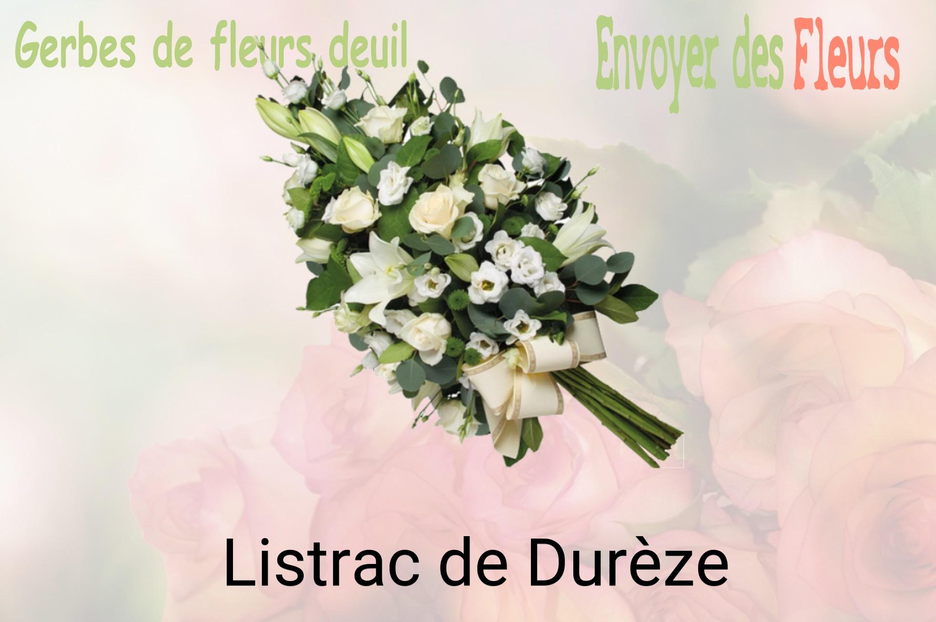Gerbe de fleurs de deuil livrée à Listrac-de-Durèze